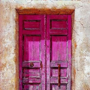 Old lebanese pink door